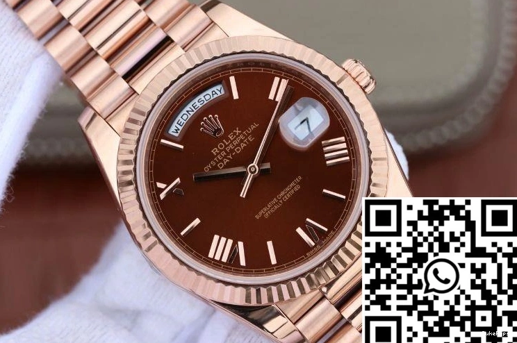 EW Rolex Dial Date Factory 40mm 228235 Brown Day 0123